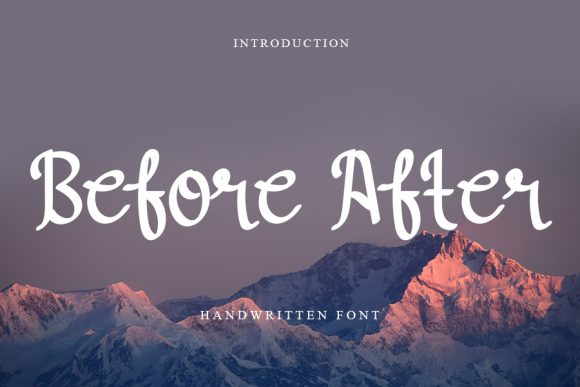 Before After: A Luxury Handwritten Font for Web Design