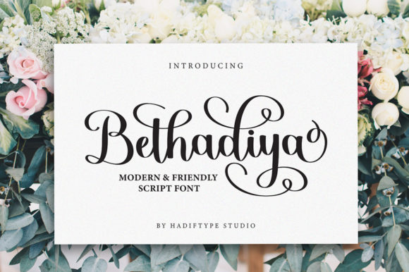 Bethadiya: A Beautiful Script Amp Font for Crafters & Makers