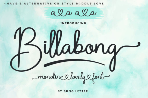 Billabong Font: Adding Personality to Campaign Visuals with Whimsical Script Typography