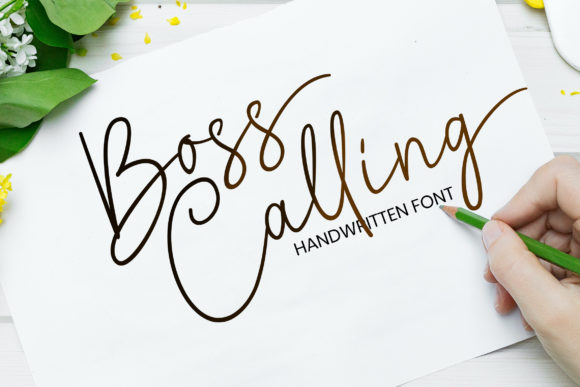 Boss Calling: The Handwritten Font That Elevs Your Craft & Product Designs