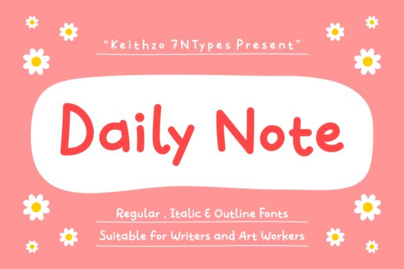 Daily Note: A Friendly Handwritten Font for Branding