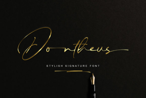 Dontheus: A Stylish Script Font for Modern Editorial Design