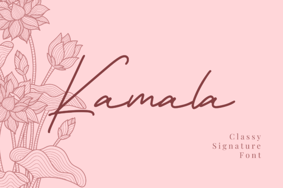 Kamala: A Signature Script Font for Elegant Digital Design