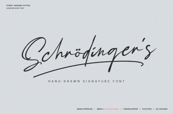 Schrödinger’s: A Luxurious Handwritten Font for Small Business Branding
